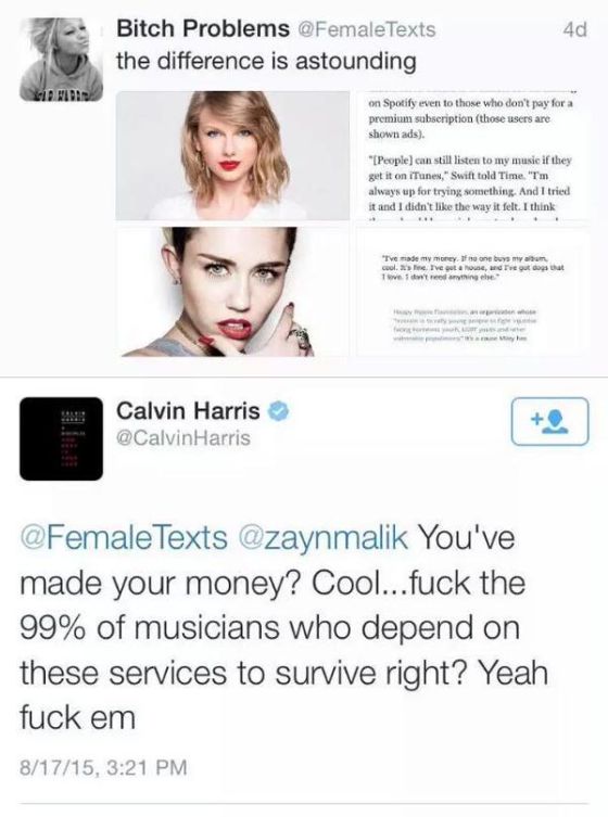 Zayn Malik y Calvin Harris convierten Twitter en su campo de batalla