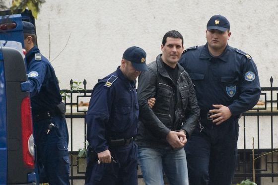 Vladimir Lekic, uno de los miembros de los Panteras Rosas, arrestado en 2010 en Podgorica, Montenegro.