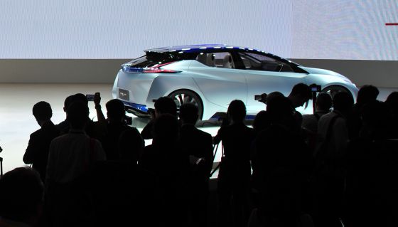 Un vehículo experimental de Nissan, durante su presentación en el Salón. 