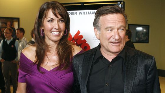 Susan y Robin Williams en el estreno de 'World's Greatest Dad'
