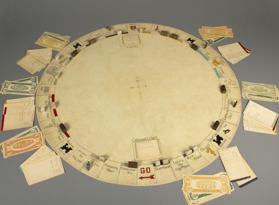 Monopoly de Darrow hecho a mano que se conserva en el museo Forbes de Nueva York y que se considera el más antiguo Monopoly de Darrow hecho a mano que se conserva en el museo Forbes de Nueva York y que se considera el más antiguo