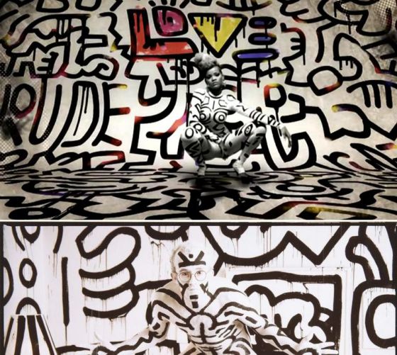 Imagen del vídeo ‘Rude Boy’ de Rihanna. Keith Haring. Fotografía de Annie Leibovitz, 1987 Imagen del vídeo ‘Rude Boy’ de Rihanna. Keith Haring. Fotografía de Annie Leibovitz, 1987