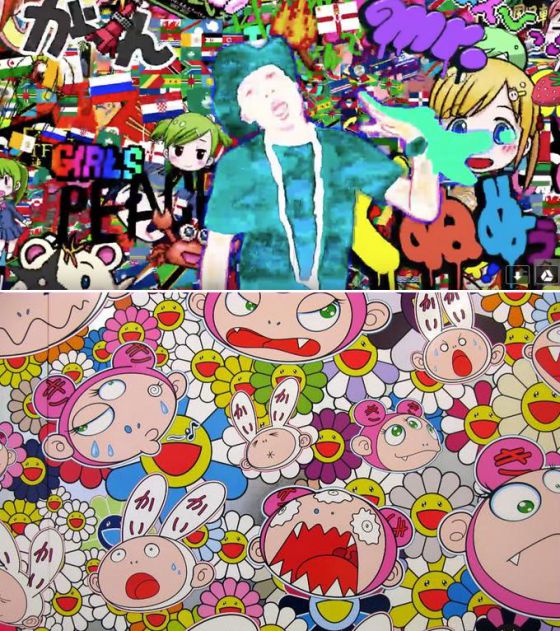 Imagen del vídeo ‘It Girls’ de Farrell Williams. Obra de Takashi Murakami. Imagen del vídeo ‘It Girls’ de Farrell Williams. Obra de Takashi Murakami.