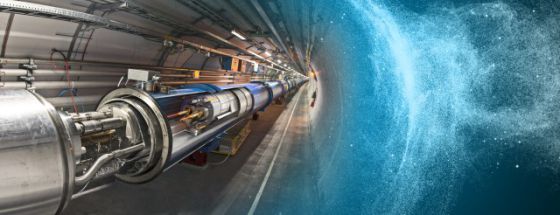 Ilustración del gran acelerador de partículas LHC, en el CERN, junto a Ginebra.