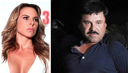 Fotografías de archivo de Kate del Castillo y el Chapo Guzmán.