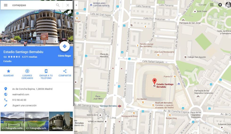 Esto es lo que pasa si pones “comepipas” en Google Maps