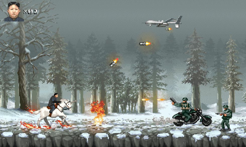 Kim Jong-Un a lomos de un unicornio en el videojuego 'Glorious Leader!' Kim Jong-Un a lomos de un unicornio en el videojuego 'Glorious Leader!'