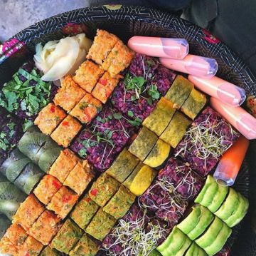'Veggie sushi made in NY': a Carrie Bradshaw le hubiera gustado probarlos. 'Veggie sushi made in NY': a Carrie Bradshaw le hubiera gustado probarlos.