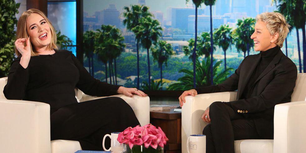 Adele en el programa de Ellen DeGeneres. Adele en el programa de Ellen DeGeneres.