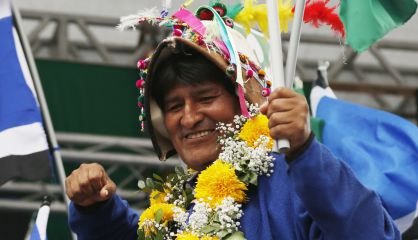 Evo Morales, el martes en un acto de campaña en El Alto.