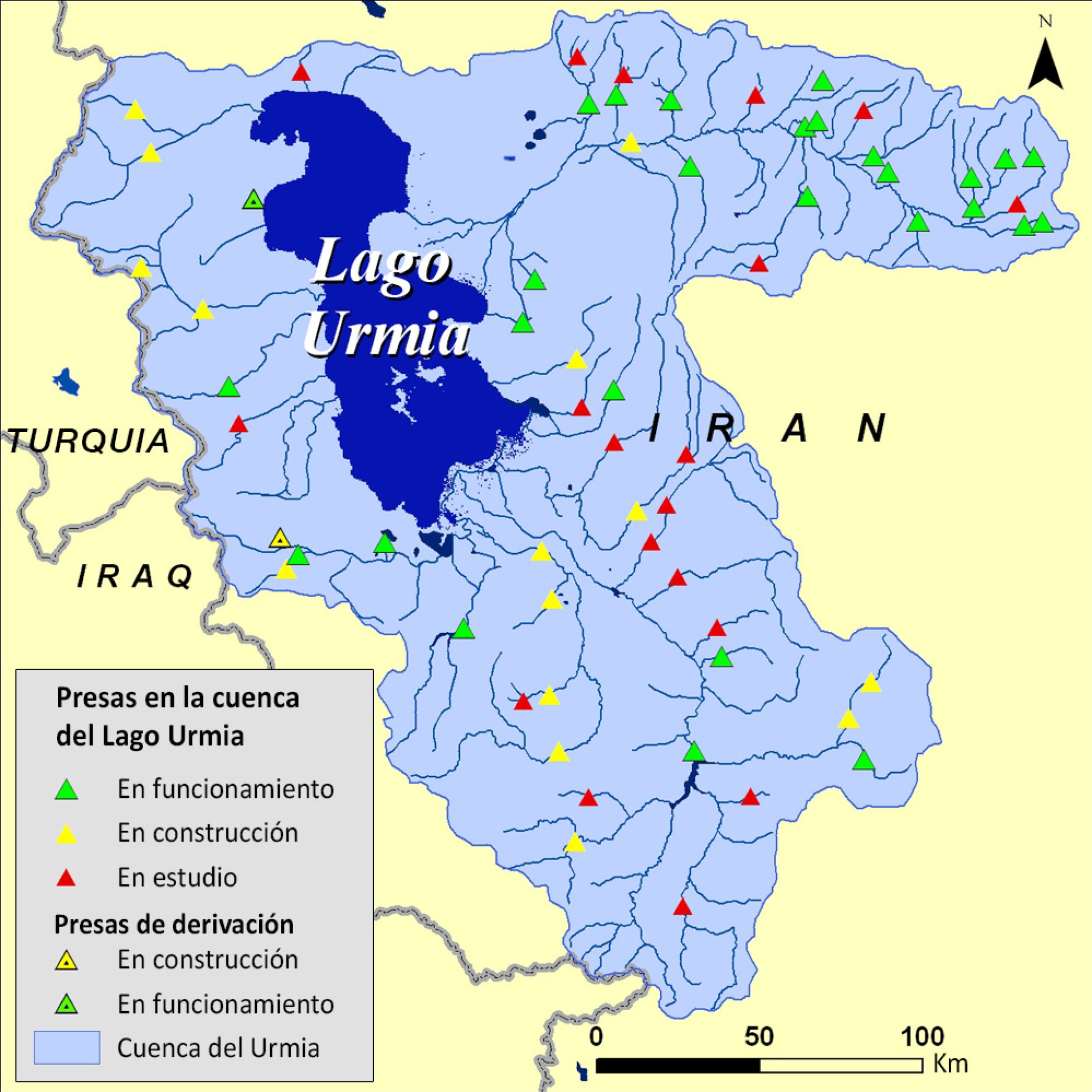 Fuente: Hassanzadeh, E., Zarghami, M., Hassanzadeh, Y. (2011). Determining the Main Factors in Declining the Urmia Lake Level by Using System Dynamics Modeling. Water Resources Management, 26(1), 129-145. doi: 10.1007s11269-011-9909-8. visualización por UNEP GRID Sioux Falls. Fuente: Hassanzadeh, E., Zarghami, M., Hassanzadeh, Y. (2011). Determining the Main Factors in Declining the Urmia Lake Level by Using System Dynamics Modeling. Water Resources Management, 26(1), 129-145. doi: 10.1007s11269-011-9909-8. visualización por UNEP GRID Sioux Falls.