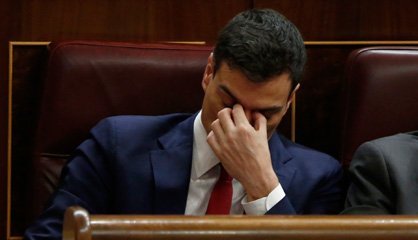 Pedro Sánchez, hoy en el Congreso.