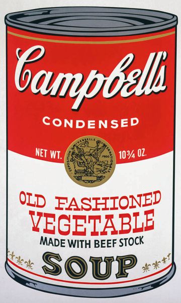 Versión de la célebre 'Sopa Campbell' (1969).