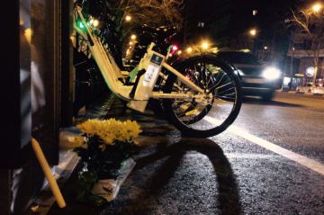 The spot where Javier Vela was killed after hiring a public rental bicycle in Madrid. The spot where Javier Vela was killed after hiring a public rental bicycle in Madrid.
