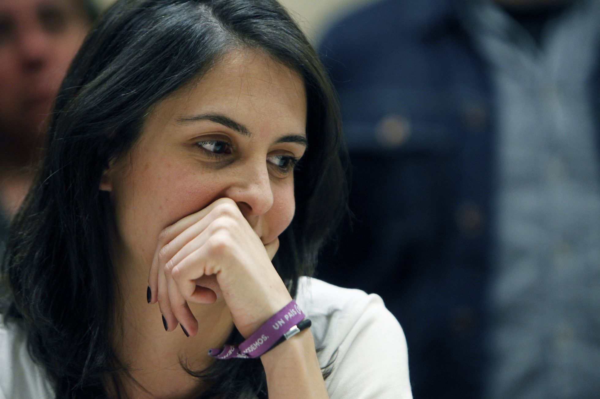 Rita Maestre, en la rueda de prensa que ofreció tras conocer que tiene que pagar una multa de 4.380 euros por un delito contra los sentimientos religiosos por sus protestas en la capilla de la Universidad Complutense en 2011. Rita Maestre, en la rueda de prensa que ofreció tras conocer que tiene que pagar una multa de 4.380 euros por un delito contra los sentimientos religiosos por sus protestas en la capilla de la Universidad Complutense en 2011.