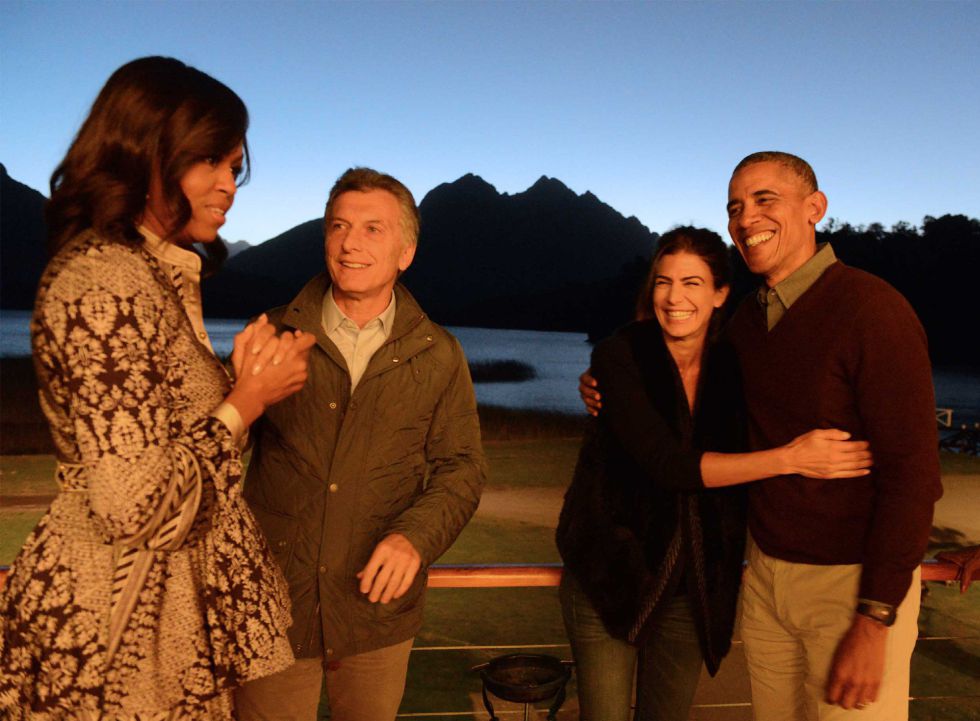Los dos matrimonios presidenciales en San Carlos de Bariloche, Argentina. Los dos matrimonios presidenciales en San Carlos de Bariloche, Argentina.