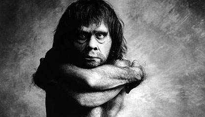 Recreación artística de un hombre de Neandertal.