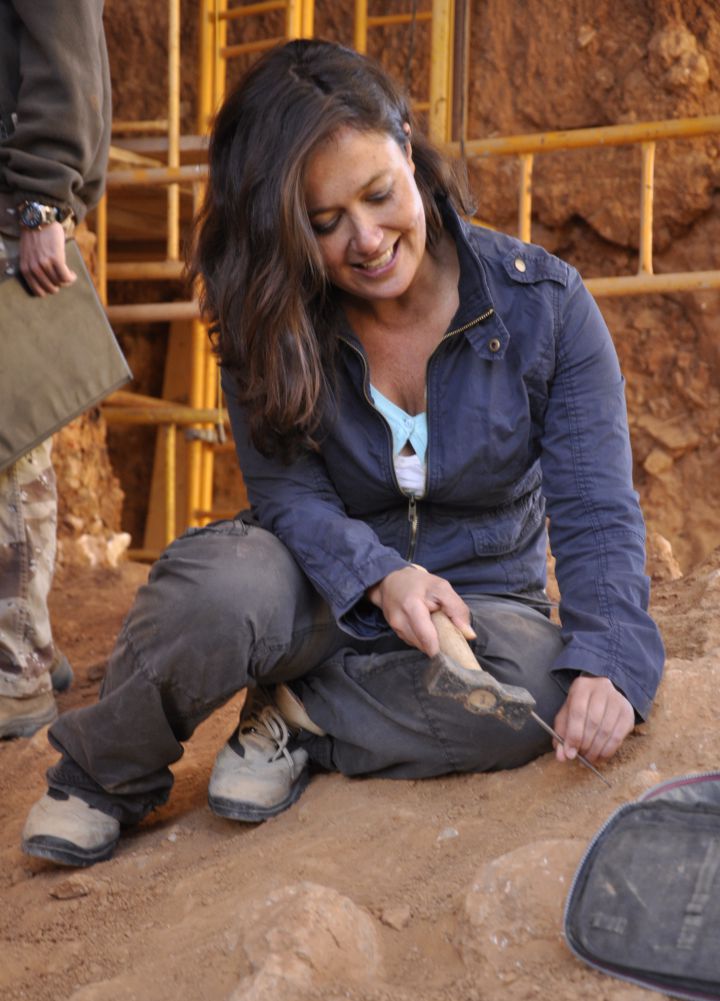 María Martinón Torres, excavando en Atapuerca. María Martinón Torres, excavando en Atapuerca.