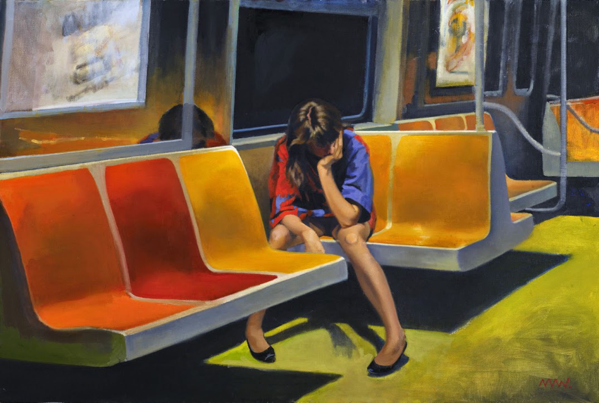'Q Train' (1990), cuadro del artista Nigel Van Wieck. 'Q Train' (1990), cuadro del artista Nigel Van Wieck.