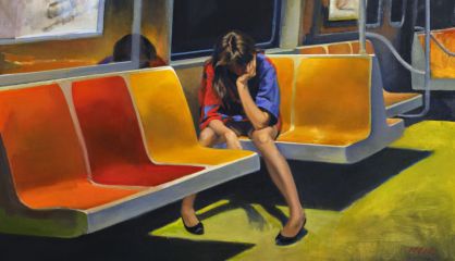 'Q Train' (1990), cuadro del artista Nigel Van Wieck.