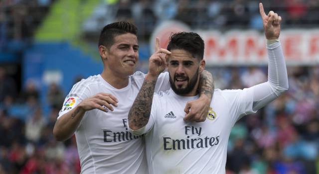 James e Isco celebran el 0-2.