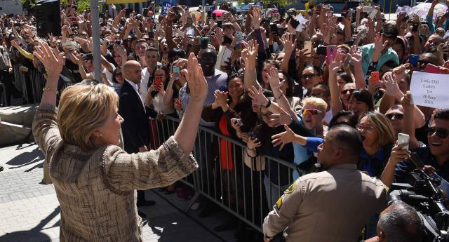 Hillary Clinton, en un acto de su campaña.