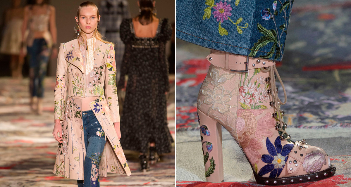 Las botas bordadas de Alexander McQueen Las botas bordadas de Alexander McQueen