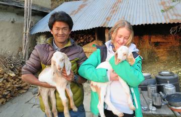 Bonding with the locals in the village of Nangi. Bonding with the locals in the village of Nangi.