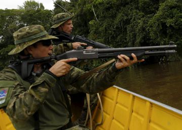 Garimpos de ouro ilegais na floresta amazônica