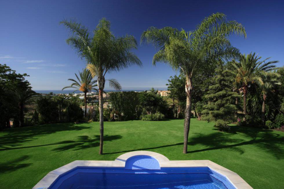 The view down through the hills to Marbella.