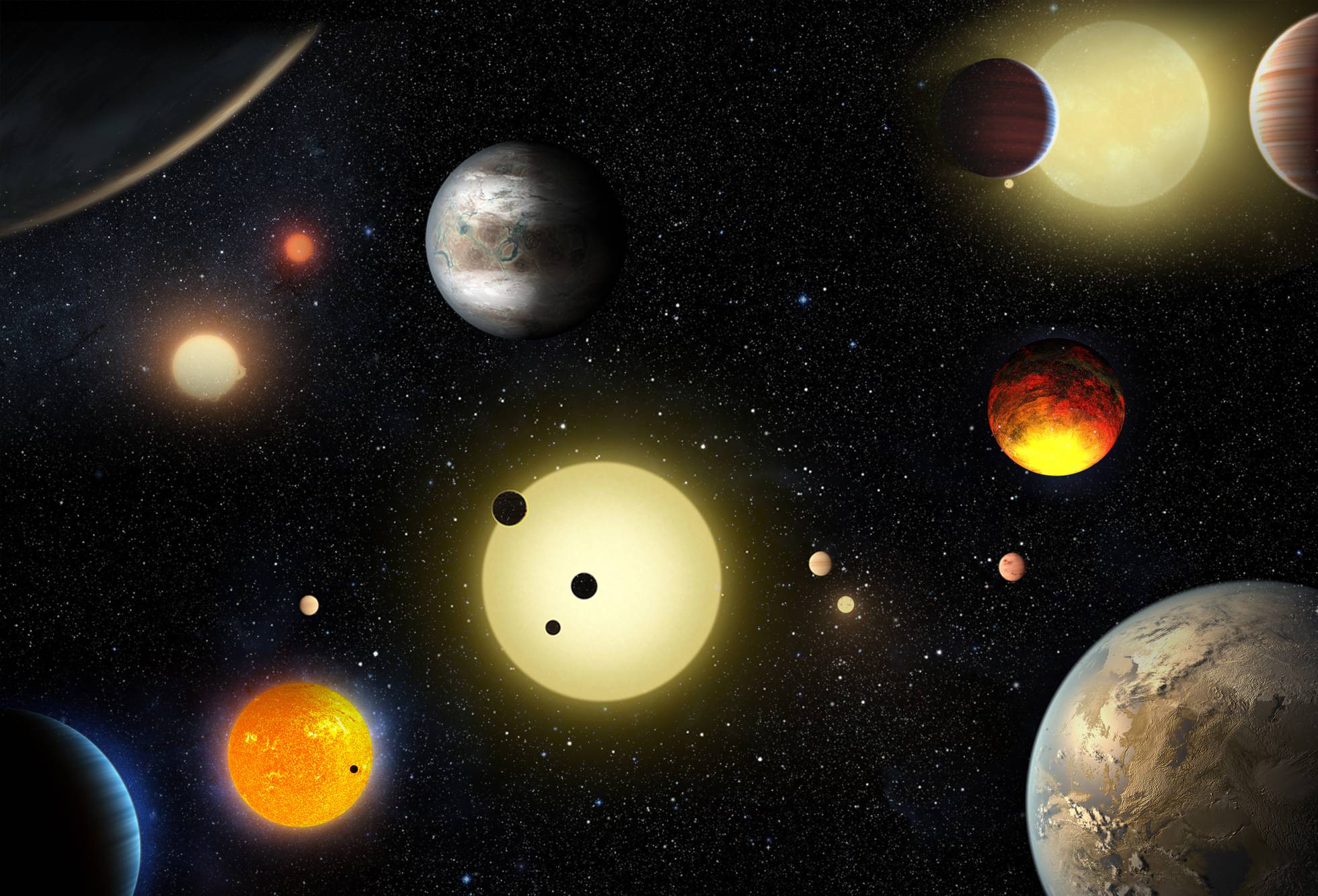 Imágenes de exoplanetas proporcionadas por la Nasa. Imágenes de exoplanetas proporcionadas por la Nasa.