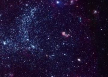 Rosas y azules para ‘adornar’ la Nube de Magallanes
