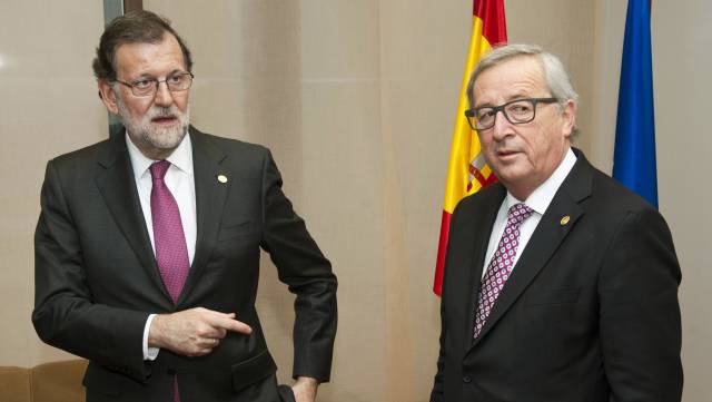Rajoy y Juncker.