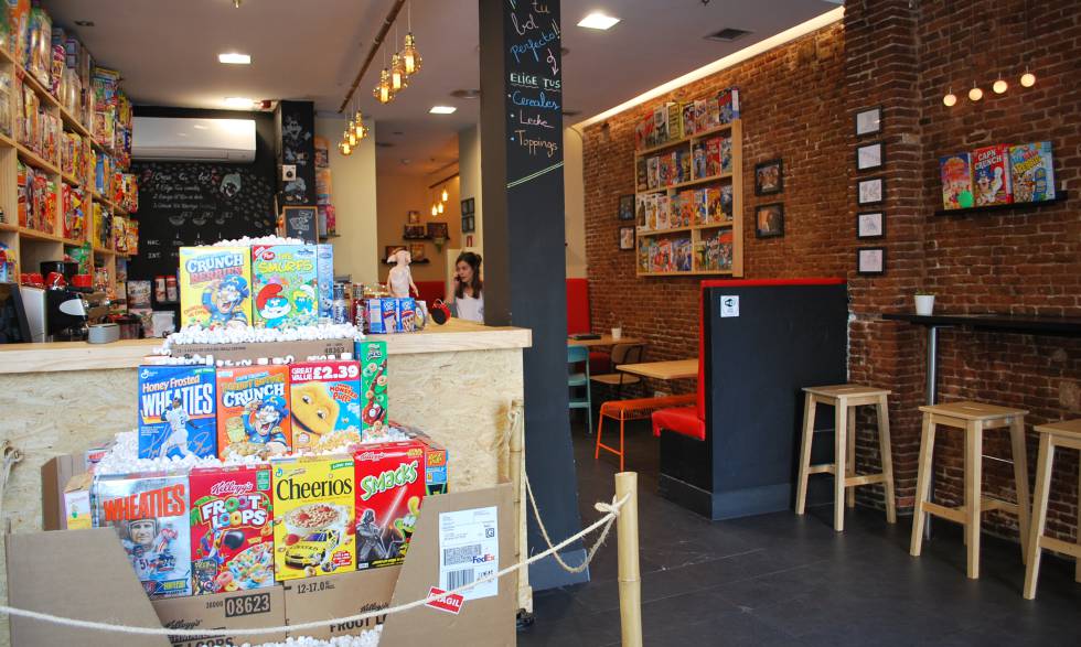 Interior de la tienda Cereal Hunters (Madrid). Interior de la tienda Cereal Hunters (Madrid).
