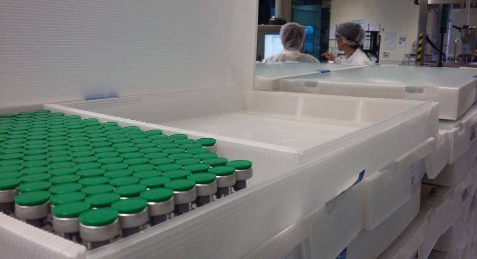 Planta de producción de vacunas de Sanofi Pasteur en Lyon.