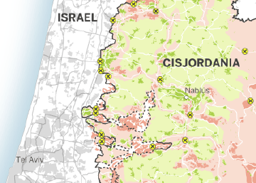El mapa de la ocupación de Cisjordania El mapa de la ocupación de Cisjordania