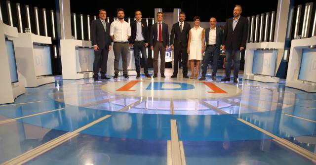 Imagen del debate a 7 celebrado el lunes en RTVE. Imagen del debate a 7 celebrado el lunes en RTVE.