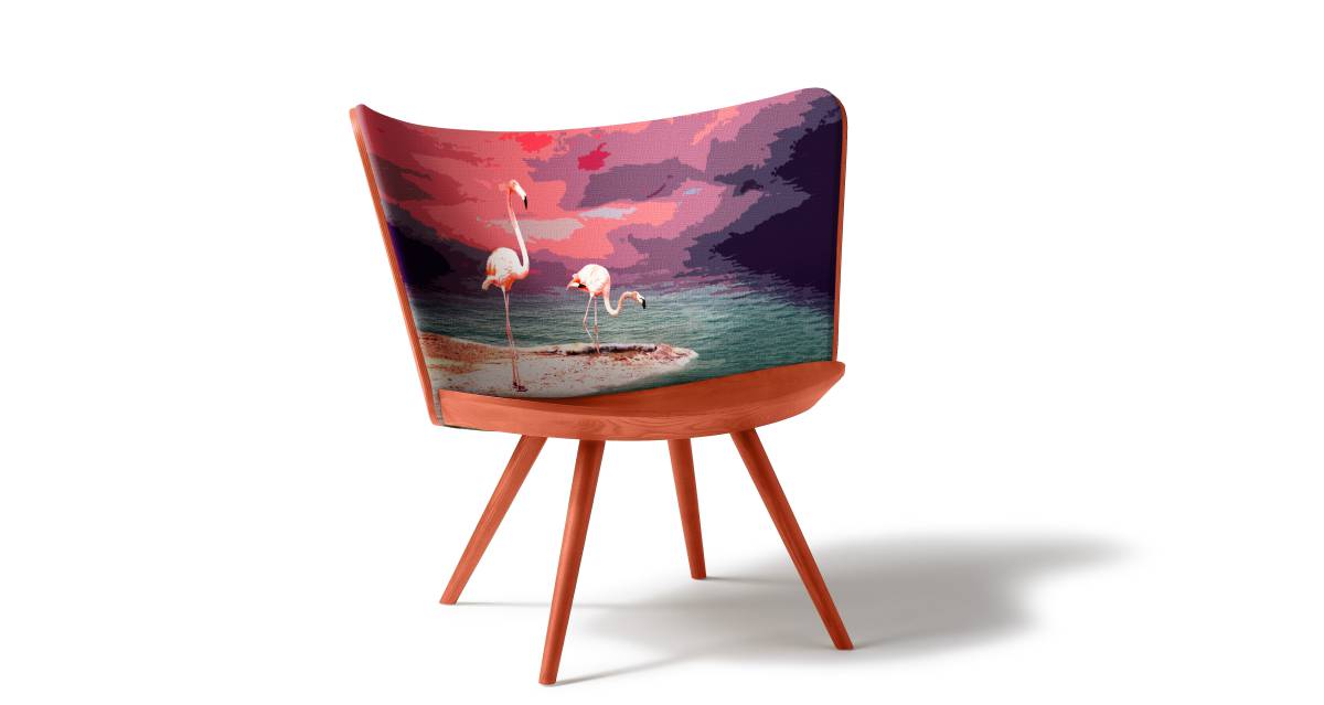 Una de las 'Embroidery Chair' de Cappellini. Una de las 'Embroidery Chair' de Cappellini.