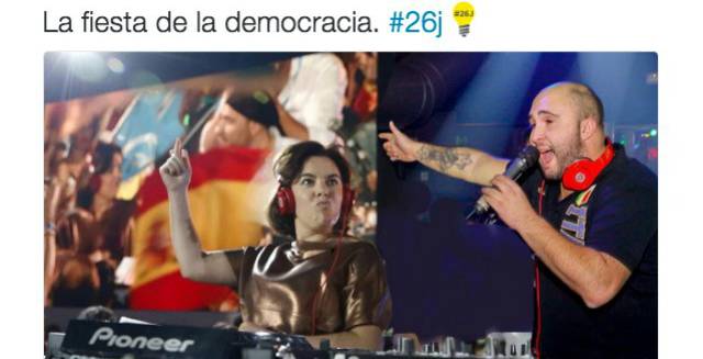 La jornada electoral en Twitter: de Soraya DJ al doble de Garzón La jornada electoral en Twitter: de Soraya DJ al doble de Garzón