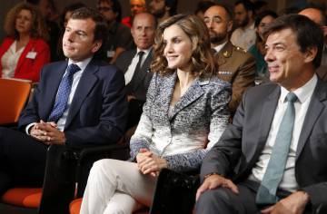 La Reina, en la conferencia.