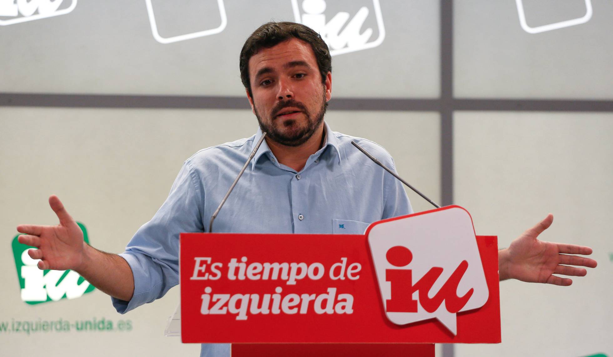 Rueda de prensa de Alberto Garzón en la sede de IU para analizar los resultados del 26-J.rn Rueda de prensa de Alberto Garzón en la sede de IU para analizar los resultados del 26-J.rn