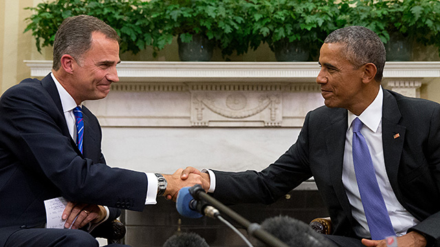 Felipe VI y Obama, en Washington, en 2015.
