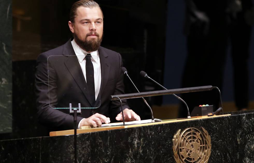 DiCaprio, durante su intervención en la ONU.