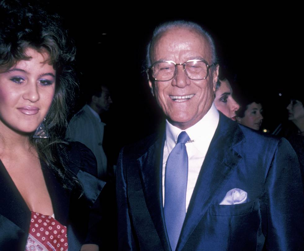 Patricia Gucci junto a su padre, Aldo Gucci, en 1982.