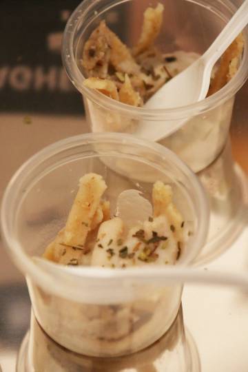 Detalle de la pasta con insectos elaborada por alumnos del Instituto Politécnico Nacional de México