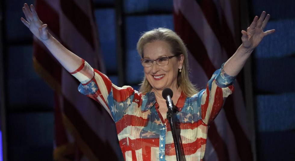 La actriz Meryl Streep, la semana pasada en la convención demócrata en Filadelfia.
