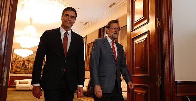 Pedro Sánchez y Mariano Rajoy, el 13 de julio.