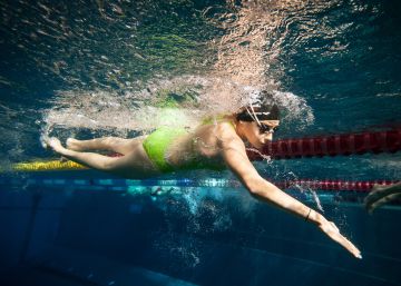 Yusra Mardini, nadadora siria, durante una sesión de entrenamiento en el el club de natación Wasserfreunde Spandau 04 de Berlín. Yusra Mardini, nadadora siria, durante una sesión de entrenamiento en el el club de natación Wasserfreunde Spandau 04 de Berlín.