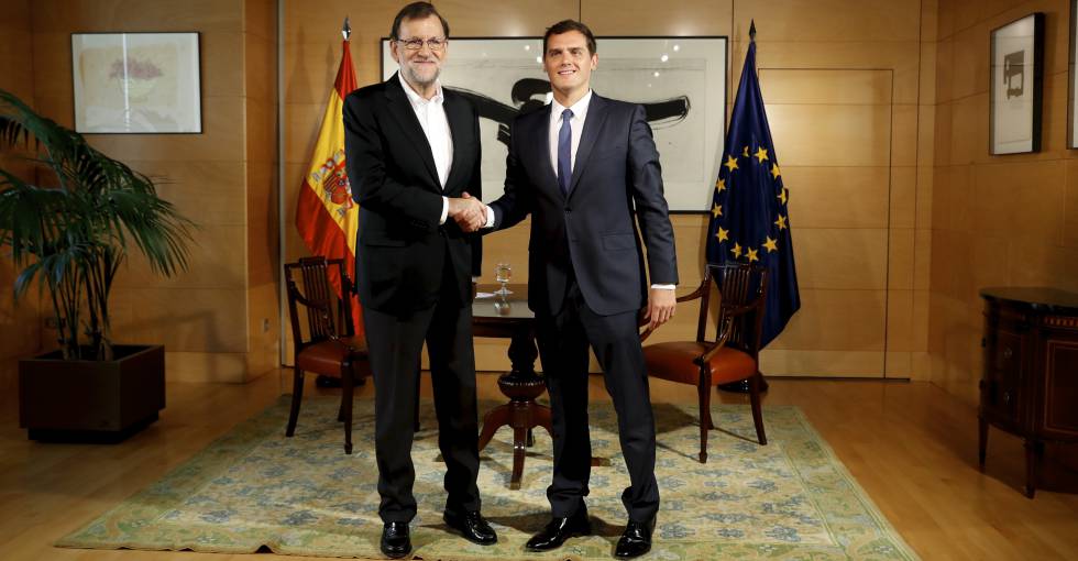 Mariano Rajoy con Albert Rivera