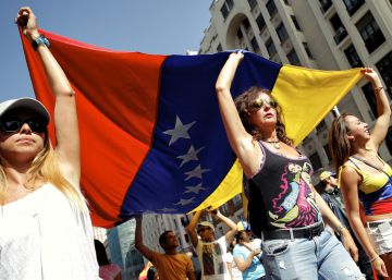 Manifestación opositora en Madrid contra Nicolás Maduro Manifestación opositora en Madrid contra Nicolás Maduro